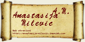 Anastasija Milević vizit kartica